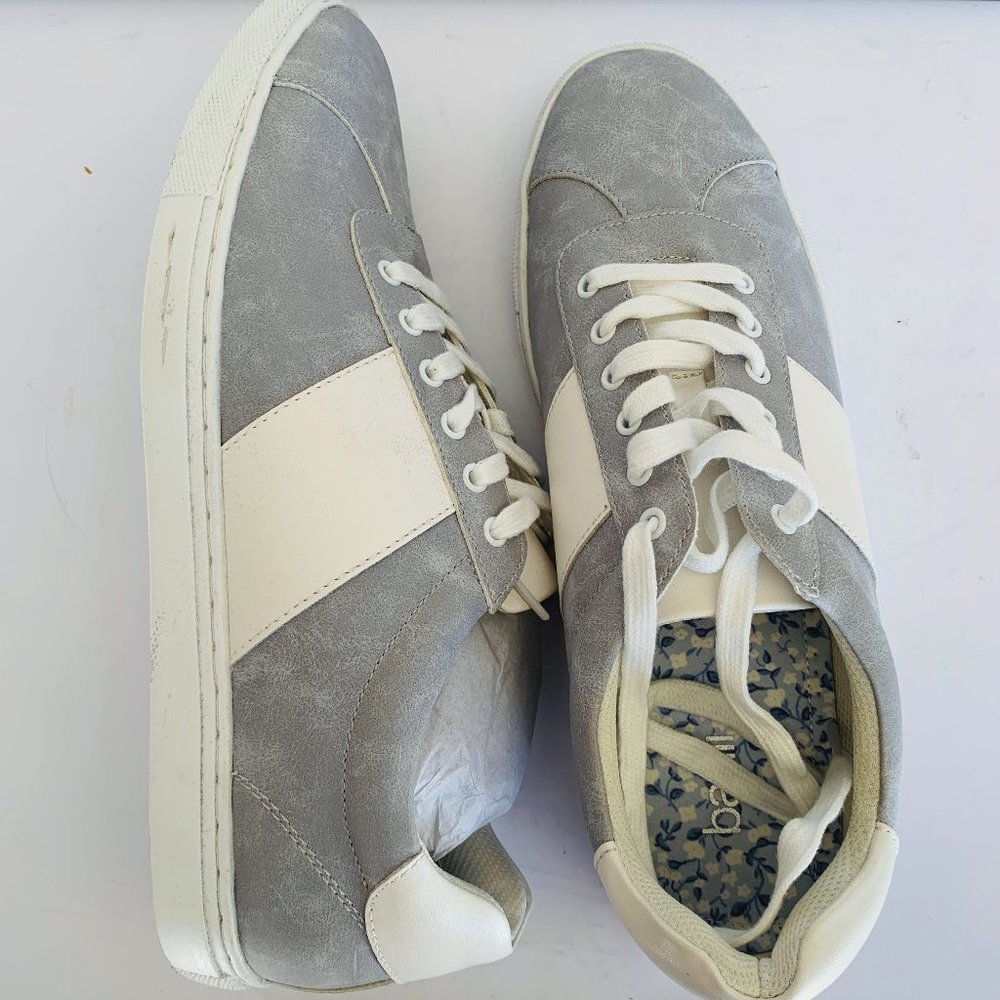 Bar III Men's Keagan Sneakers Gray 10.5M Cap Toe Leather Suede Lace-Up Low Top